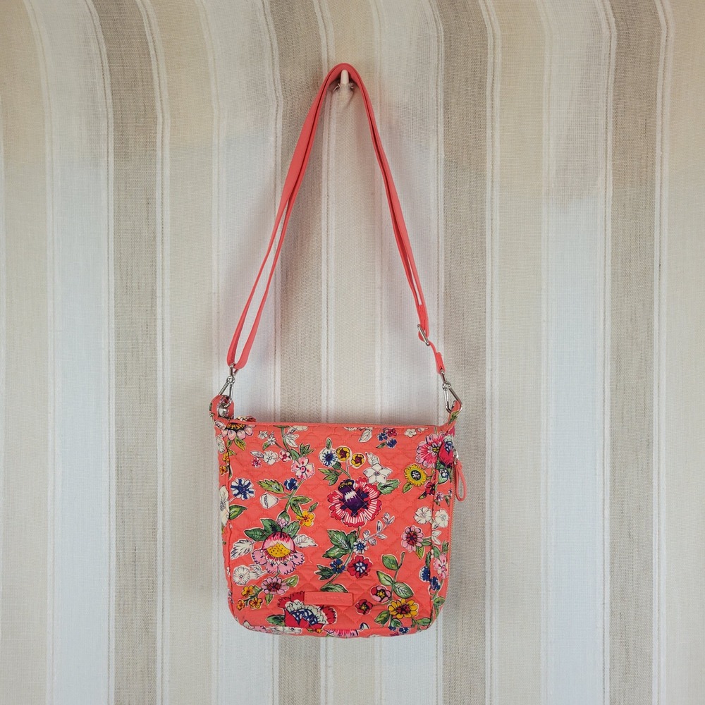 Vera Bradley Carson Hobo Bag Purse Coral‎ Floral